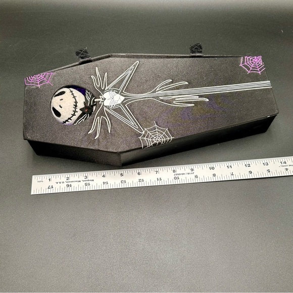 Jack Skellington Plush Satin Coffin Disney Halloween Nightmare Before Christmas - Picture 9 of 10
